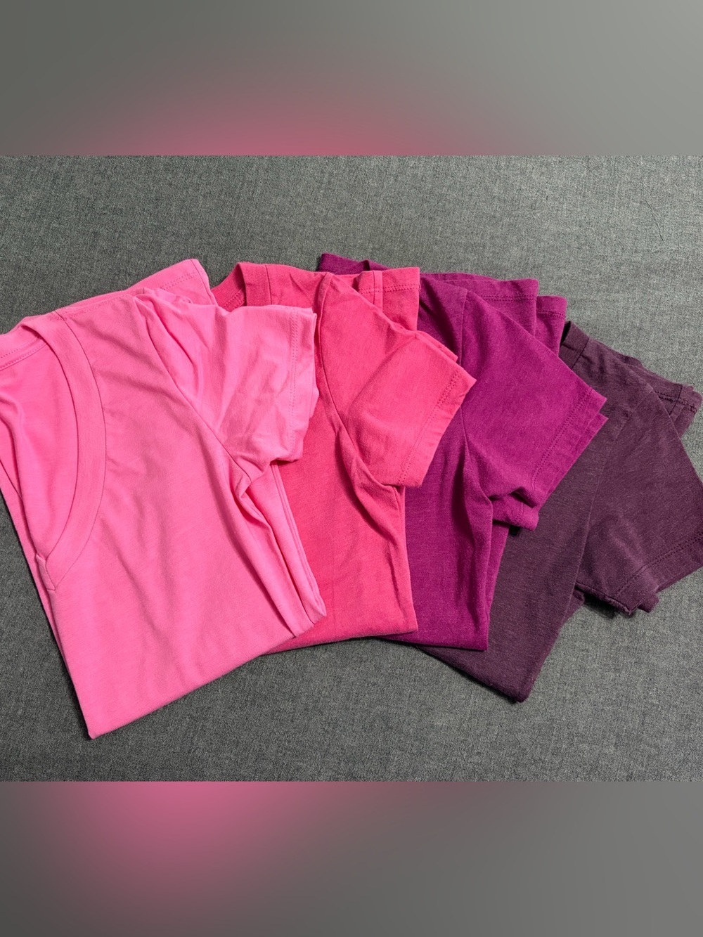 Women’s Short Sleeve V-Neck Tee 4-Pack - Pink & Purple